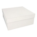 5 x 10 Tortenkartons, mit Deckel, Pappe eckig 30 cm x 30 cm x 13 cm weiss