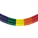 5 x Großraumgirlande, Papier 10 m "Rainbow fringe" schwer entflammbar