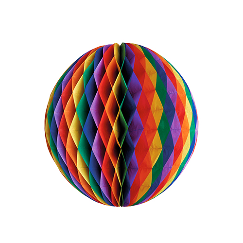 5 x Wabenball Ø 60 cm "Rainbow" schwer entflammbar