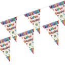 10 x Wimpelkette, Folie 4 m "Happy Birthday" wetterfest