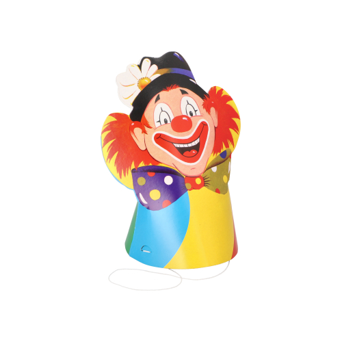 [19326] 6 x 5 Hütchen "Clowngesicht"