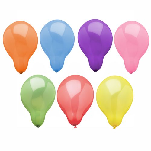 12 x 25 Luftballons Ø 16 cm farbig sortiert
