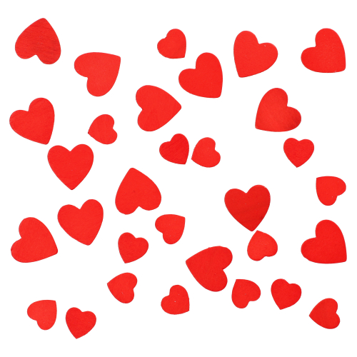 [19405] 20 x Deko-Streuschmuck, Holz "Herzen" 15 gr.