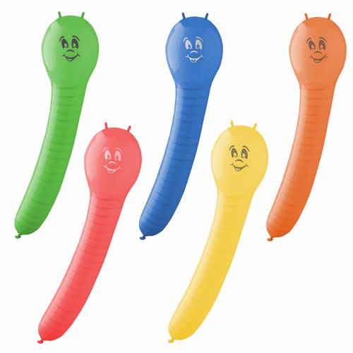 [19558] 12 x 5 Luftballons farbig sortiert "Caterpillar"