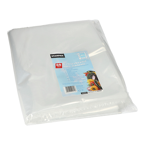 [19572] 7 x 50 Gefrierbeutel, LDPE 60 l 90 cm x 50 cm transparent