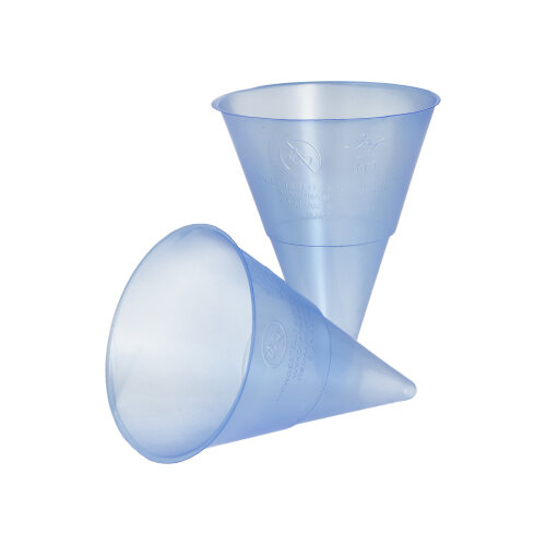 5 x 1000 Spitzbecher, PP 115 ml Ø 7,03 cm · 9,5 cm blau Blue Cone