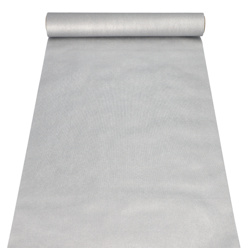 6 x Tischläufer, stoffähnlich, Vlies "soft selection" 4,8 m x 40 cm silber