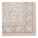 5 x 50 Servietten "ROYAL Collection" 1/4-Falz 40 cm x 40 cm mocca "Ornaments"