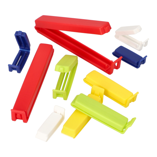 [19944] 15 x 10 Verschluss-Clipse, PP farbig sortiert