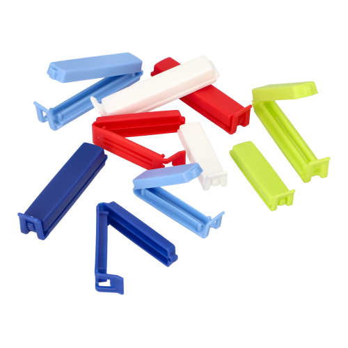 [19946] 20 x 10 Verschluss-Clipse, PP farbig sortiert