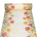 6 x Tischläufer, stoffähnlich, Airlaid 24 m x 40 cm "Tulips & Daffodils"