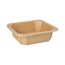4 x 25 Lunchboxen, Pappe eckig 750 ml 4,7 cm x 16,2 cm x 16,2 cm braun