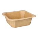 4 x 25 Lunchboxen, Pappe eckig 1200 ml 6 cm x 18 cm x 18 cm braun