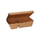 4 x 25 Lunchboxen, Pappe 2-geteilt 450 ml 5 cm x 11 cm x 16,8 cm braun