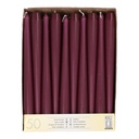 2 x 50 Leuchterkerzen Ø 2,2 cm · 25 cm violett