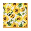 10 x 20 Servietten, 3-lagig 1/4-Falz 33 cm x 33 cm "Sunflowers"