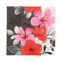 10 x 20 Servietten, 3-lagig 1/4-Falz 33 cm x 33 cm "Hibiscus"