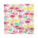 10 x 20 Servietten, 3-lagig 1/4-Falz 33 cm x 33 cm "Flamingoparty"