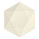 12 x 12 Teller Zuckerrohr "pure" 6-eckig 2,5 cm x 26 cm x 23 cm weiss "Diamond"