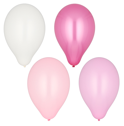 5 x 16 Luftballons Ø 25 cm farbig sortiert "Pink-Mix"