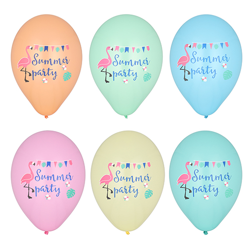 12 x 6 Luftballons Ø 29 cm farbig sortiert "Summerparty"