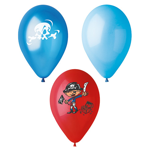 12 x 6 Luftballons Ø 29 cm farbig sortiert "Pirates"