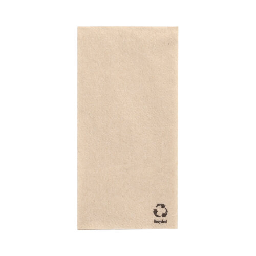 10 x 500 Servietten, 1-lagig 1/8-Falz 33 cm x 33 cm natur aus recyceltem Papier