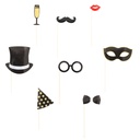 24 x 8 Fotobox- und Selfie-Requisiten 25 cm farbig