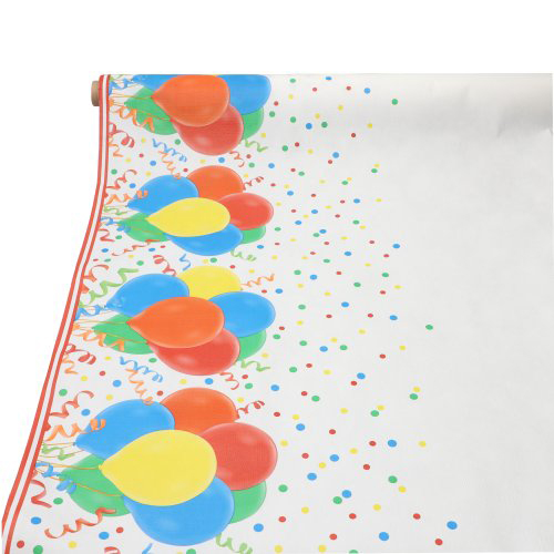 [37182] 10 x Tischdecke, stoffähnlich, Vlies "soft selection plus" 5 m x 1,18 m "Lucky Balloons"