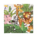 10 x 20 Servietten, 3-lagig 1/4-Falz 33 cm x 33 cm "Jungle"