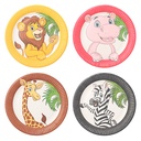 20 x 10 Teller, Pappe rund Ø 23 cm "Jungle" mixed