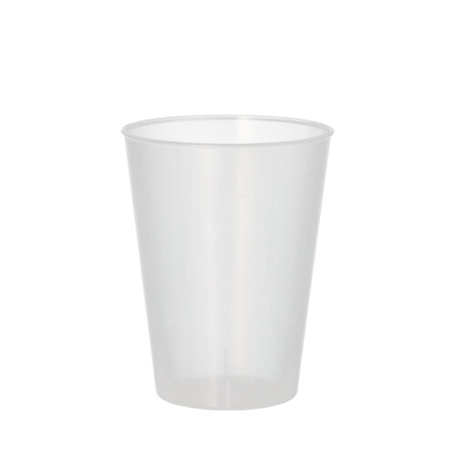 15 x 25 Mehrweg-Trinkbecher PP 0,2 l Ø 7,5 cm · 9,6 cm transluzent extra stabil