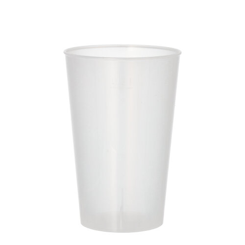[37196] 15 x 15 Mehrweg-Trinkbecher PP 0,3 l Ø 8 cm · 11,7 cm transluzent extra stabil