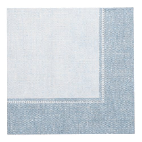[37204] 8 x 20 Servietten "ROYAL Collection" 1/4-Falz 40 cm x 40 cm arktikblau "Linum"