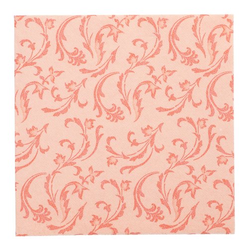 [37207] 8 x 20 Servietten "ROYAL Collection" 1/4-Falz 40 cm x 40 cm nektarine "Damascato"