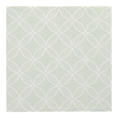 8 x 20 Servietten "ROYAL Collection" 1/4-Falz 40 cm x 40 cm jadegrün "Circle Flowers"
