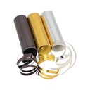 12 x 3 Luftschlangen 4 m schwarz/gold/silber "Metallic"