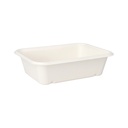 6 x 50 Schalen, Zuckerrohr "pure" ungeteilt 5,6 cm x 15,3 cm x 20,3 cm weiss