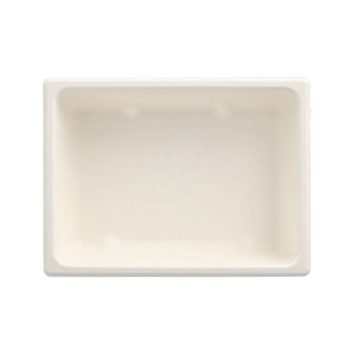 200 x Gastronorm-Behälter GN 1/8 Zuckerrohr, PLA beschichtet eckig 4,7 cm x 16,5 cm x 12,3 cm weiss