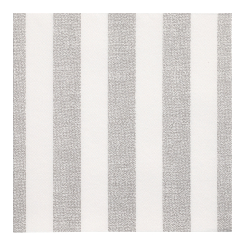 [37286] 8 x 20 Servietten "ROYAL Collection" 1/4-Falz 40 cm x 40 cm grau "Lines"