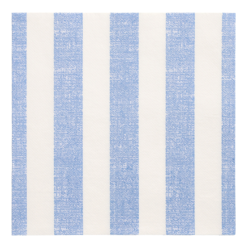 8 x 20 Servietten "ROYAL Collection" 1/4-Falz 40 cm x 40 cm blau "Lines"