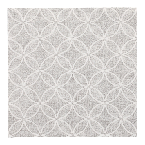 8 x 20 Servietten "ROYAL Collection" 1/4-Falz 40 cm x 40 cm grau "Circle Flowers"