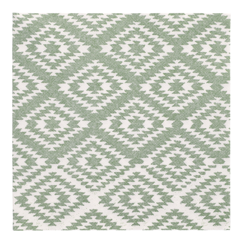8 x 20 Servietten "ROYAL Collection" 1/4-Falz 40 cm x 40 cm dunkelgrün "Ethnic Look"