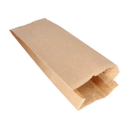 1000 Papierfaltenbeutel gefädelt Kraftpapier 35 cm x 13 cm x 7 cm braun Füllinhalt 2 kg
