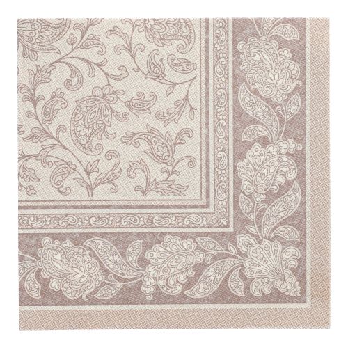 [37354] 8 x 20 Servietten "ROYAL Collection" 1/4-Falz 40 cm x 40 cm mocca "Ornaments"