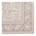8 x 20 Servietten "ROYAL Collection" 1/4-Falz 40 cm x 40 cm mocca "Ornaments"