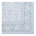 8 x 20 Servietten "ROYAL Collection" 1/4-Falz 40 cm x 40 cm arktikblau "Ornaments"