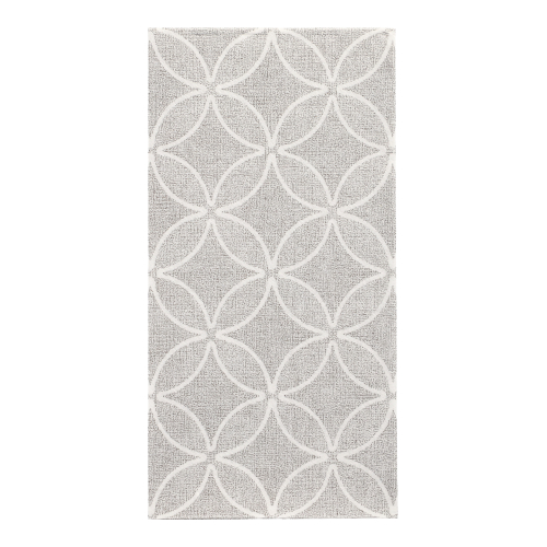 5 x 50 Servietten "ROYAL Collection" 1/8-Falz 40 cm x 40 cm grau "Circle Flowers"