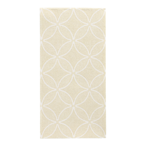 [37376] 5 x 50 Servietten "ROYAL Collection" 1/8-Falz 40 cm x 40 cm champagner "Circle Flowers"