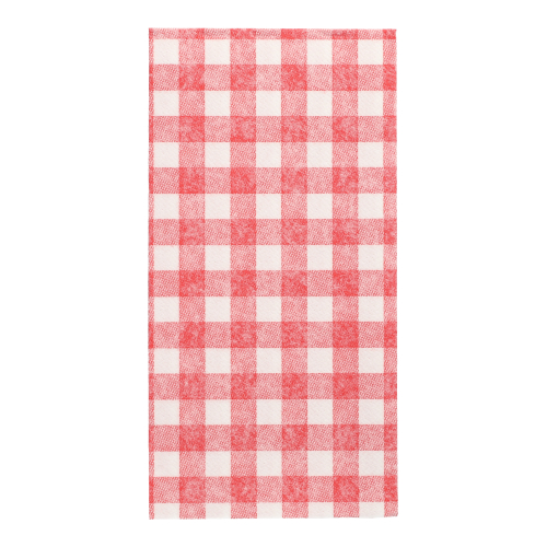 [37380] 5 x 50 Servietten "ROYAL Collection" 1/8-Falz 40 cm x 40 cm rot "Vichy Karo"
